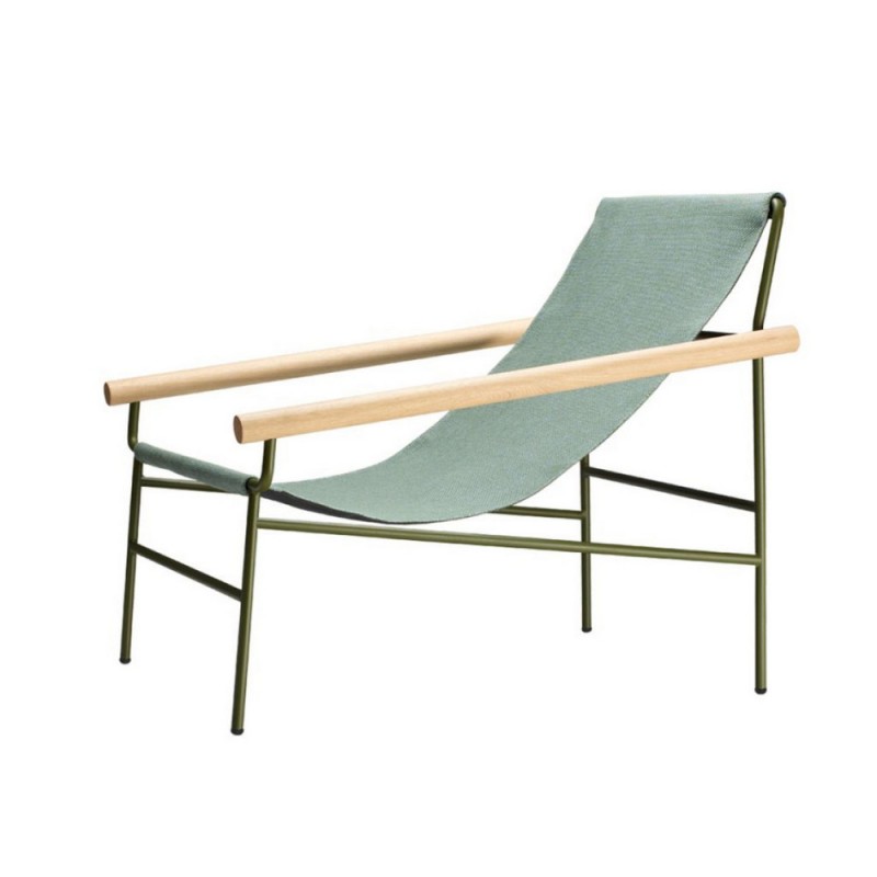 DRESS_CODE SMART 2580 Sillón Scab Dress_Code Smart art. 2580 con estructura de metal y carcasa de tela - Con reposabrazos de roble