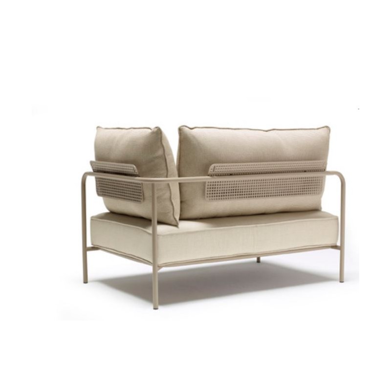 ELEMENTO TERMINALE DESTRO FLAP 2889 Scab Sofá modular derecho Flap art. 2889 con estructura de metal y asiento de tela