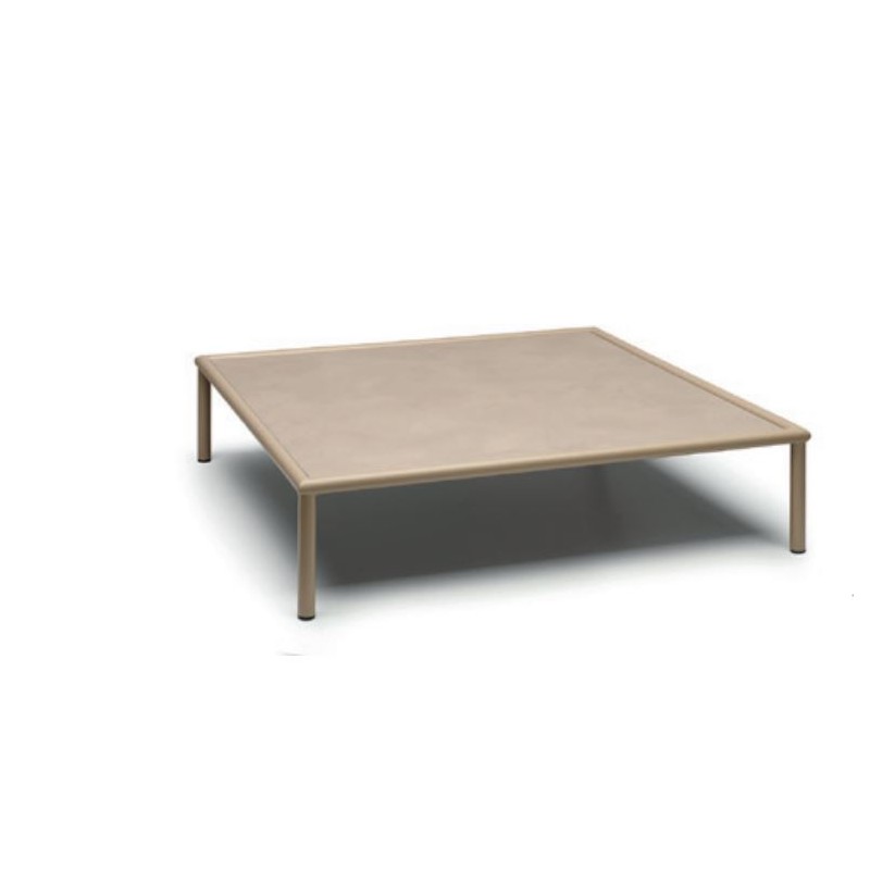 TAVOLINO 2718 Rabat de table basse Scab art. 2718 avec structure en acier et plateau en stratifié compact 85x85 cm