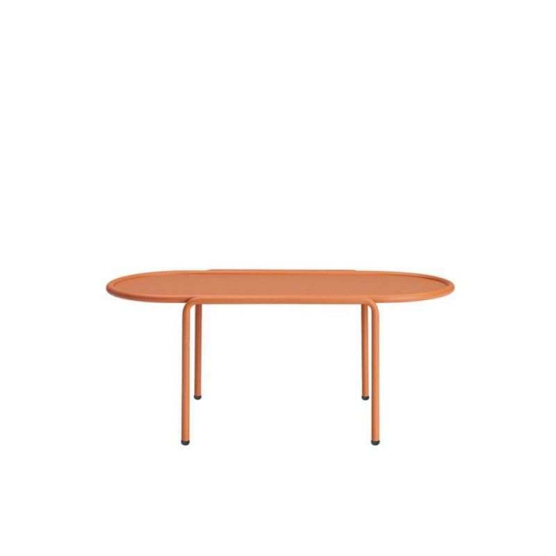 DRESS_CODE 2744 Scab Table basse ovale Dress_Code art. 2744 avec structure en métal et plateau au choix 36x77 cm