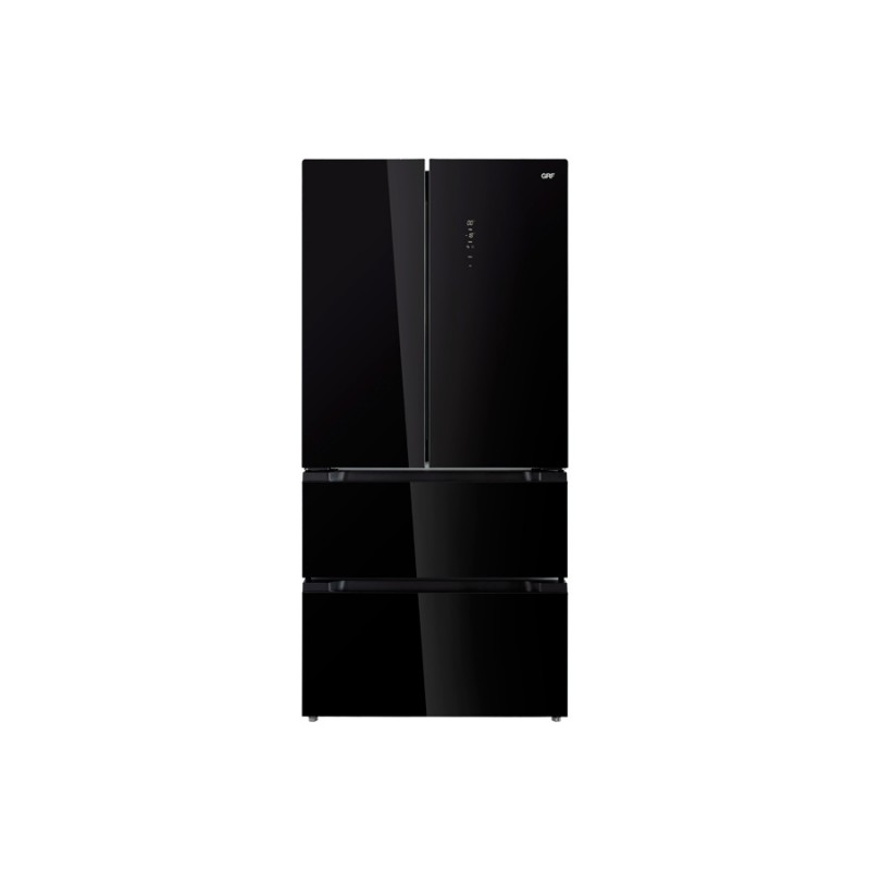 Frigorífico de puerta francesa GRF FB83832BG acabado en cristal negro 83,6  cm