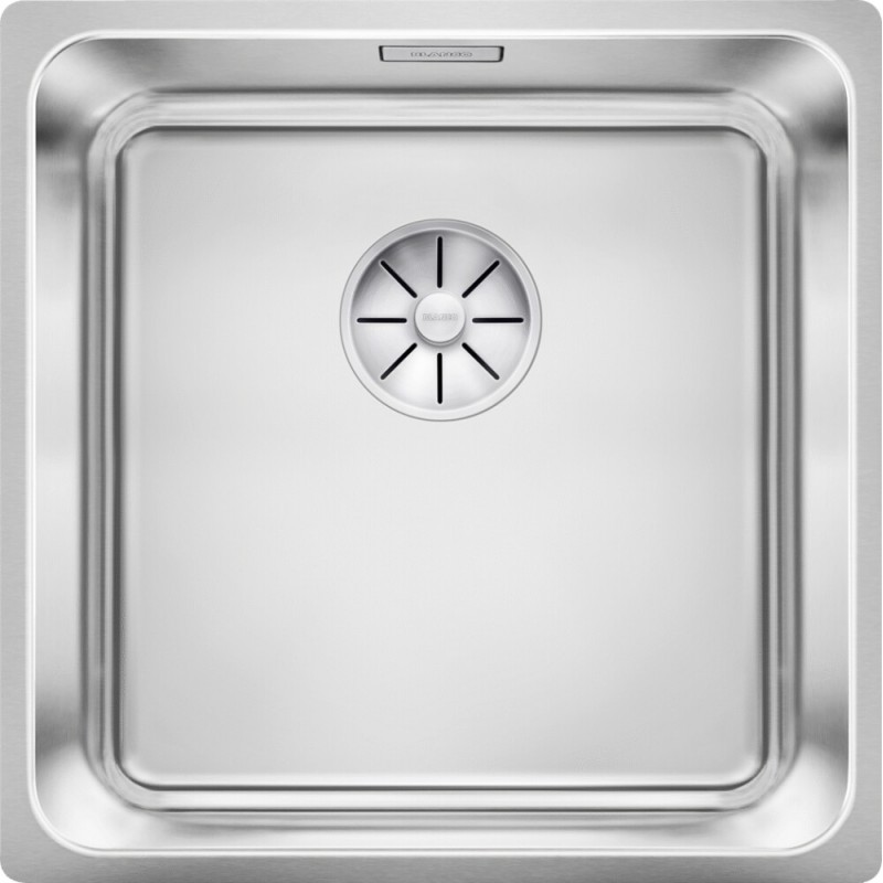 1526118 Blanco | SOLIS 400-IF 1526118 Évier simple bac en acier inoxydable, 44 x 44 cm - À encastrer