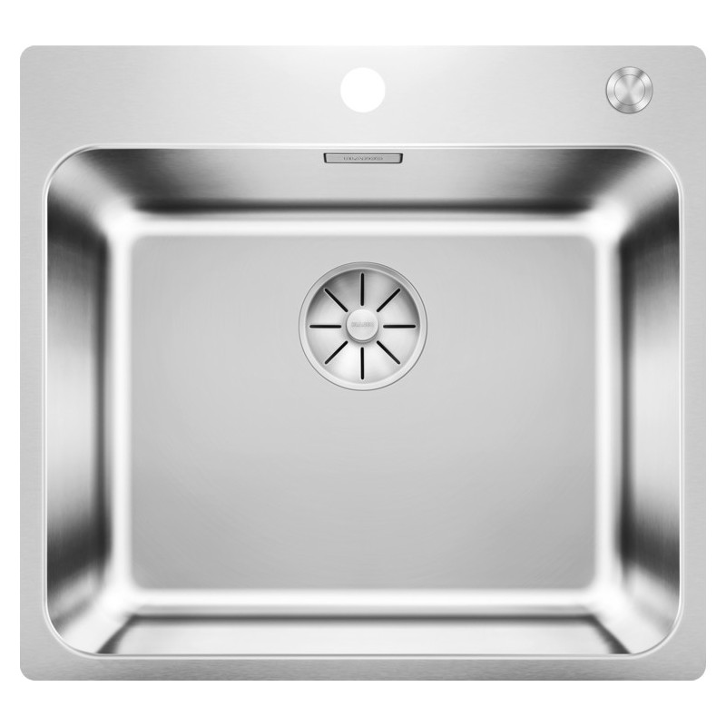 1526124 Évier Blanco SOLIS 500-IF/A 1526124 à une cuve en acier inoxydable 54 x 50 cm - À poser ou à remplir