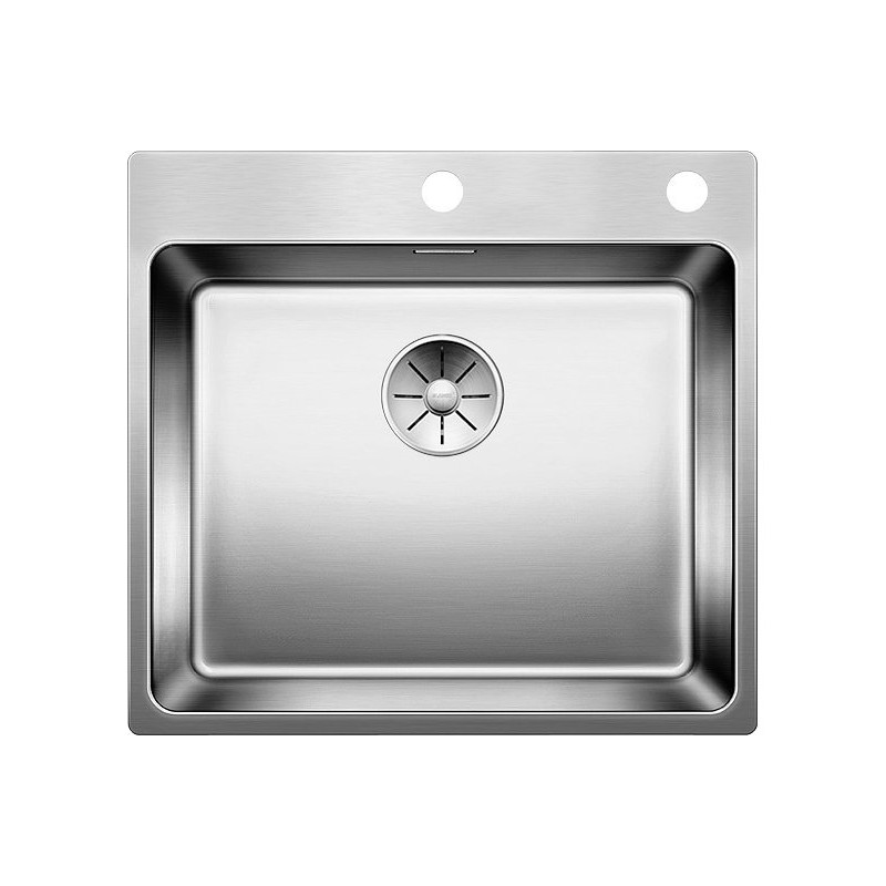 1522994 Évier Blanco ANDANO 500-IF/A 1519556 à une cuve en acier inoxydable 54 x 50 cm - À poser ou à remplir