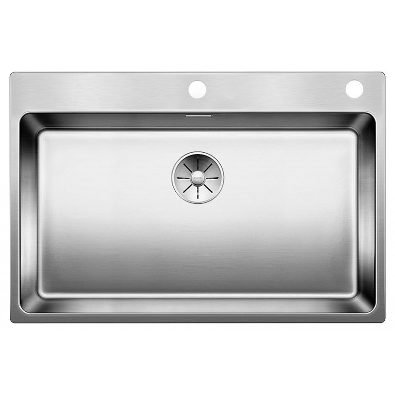 1522995 Évier Blanco ANDANO 700-IF/A 1519557 à une cuve en acier inoxydable 74 x 50 cm - À poser ou à remplir