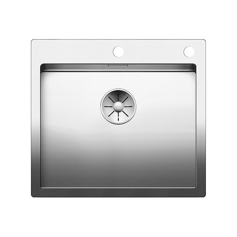 1521633 Blanco | CLARON 500-IF/A 1515643 Évier simple en acier inoxydable, 56 x 51 cm - À poser/affleurer