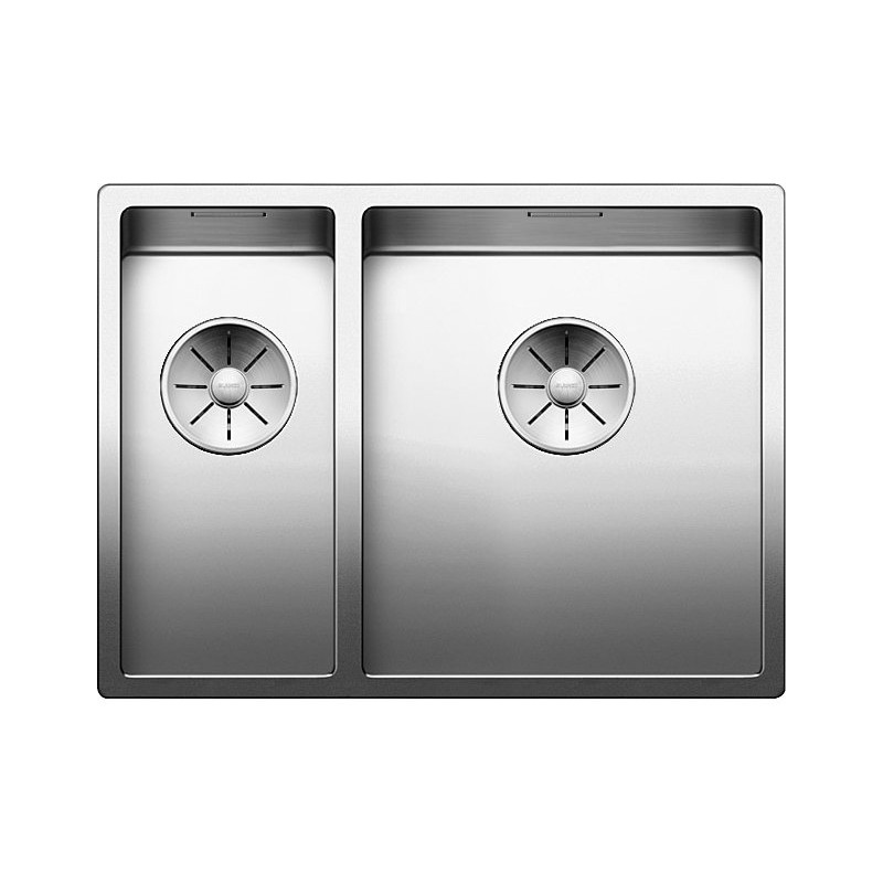 1517227 Blanco Lavello una vasca DX con vaschetta CLARON 340/180-U 1517227 in acciaio inox da 58.5x44 cm - Sottotop - PROMOZIONE ATTIVA FINO AL 10/09