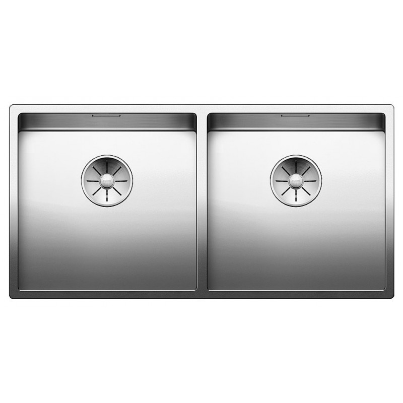 1521618 Blanco Lavello due vasche CLARON 400/400-U 1517231 in acciaio inox da 86.5x44 cm - Sottotop - PROMOZIONE ATTIVA FINO AL 10/09