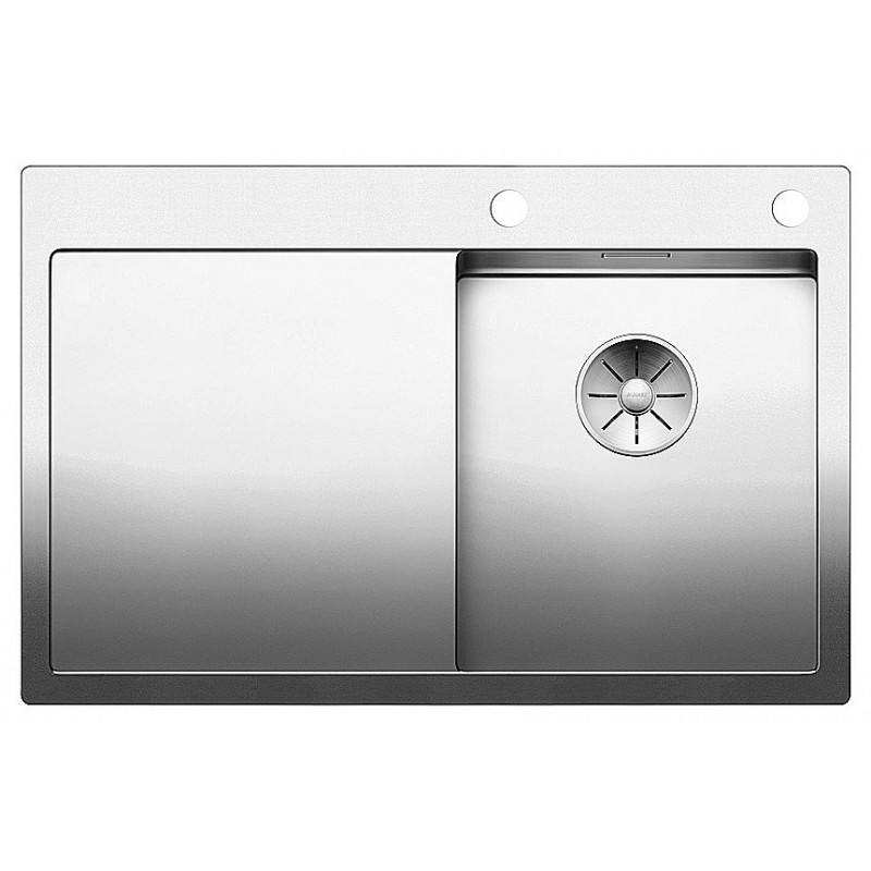 1513997 Blanco Single bowl sink with left drainer CLARON 4 S-IF 1513997 in 78x51 cm stainless steel - Above-top / Flush-top