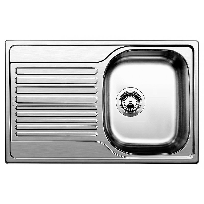1318615 PRONTA CONSEGNA - Blanco Lavello una vasca con gocciolatoio sx TIPO 45 S Compact 1318615 in acciaio inox da 78x50 cm - Sopratop