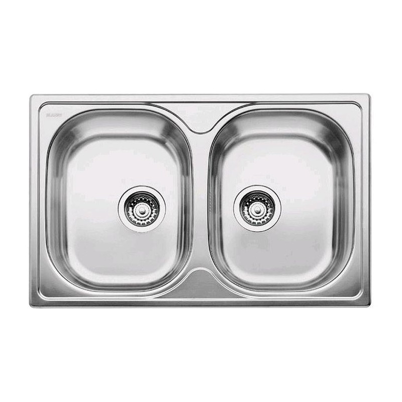 1324949 Blanco TIPO 8 1324949 two-bowl sink in stainless steel 86x50 cm - Countertop