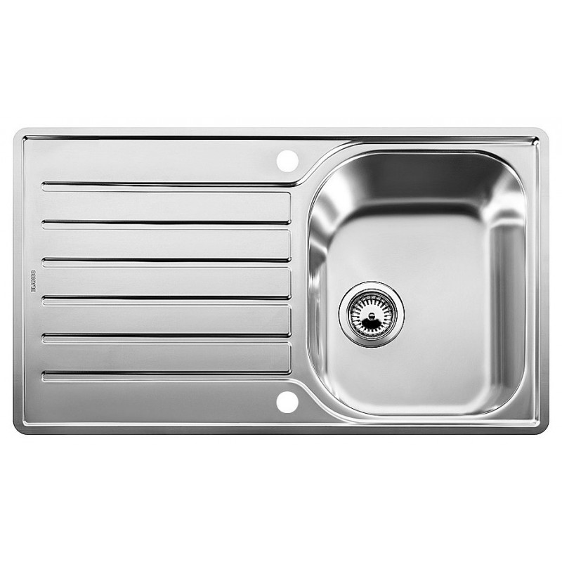 1619707 Blanco | LANTOS 45 S-IF Salto 1619707 Fregadero de acero inoxidable de un solo seno con escurridor, 86x50 cm - Encimera/Desen