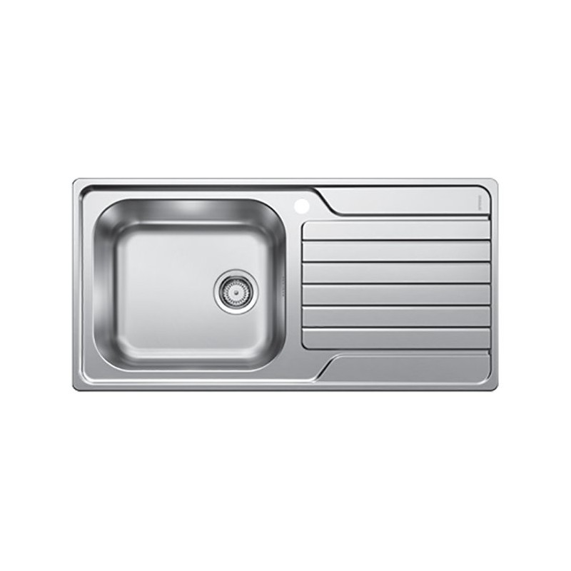 1336785 PRONTA CONSEGNA - Blanco | Lavello una vasca con gocciolatoio dx DINAS XL 6 S 1336785 in acciaio inox da 100x50 cm - Sopratop - PROMOZIONE ATTIVA FINO AL 10/09