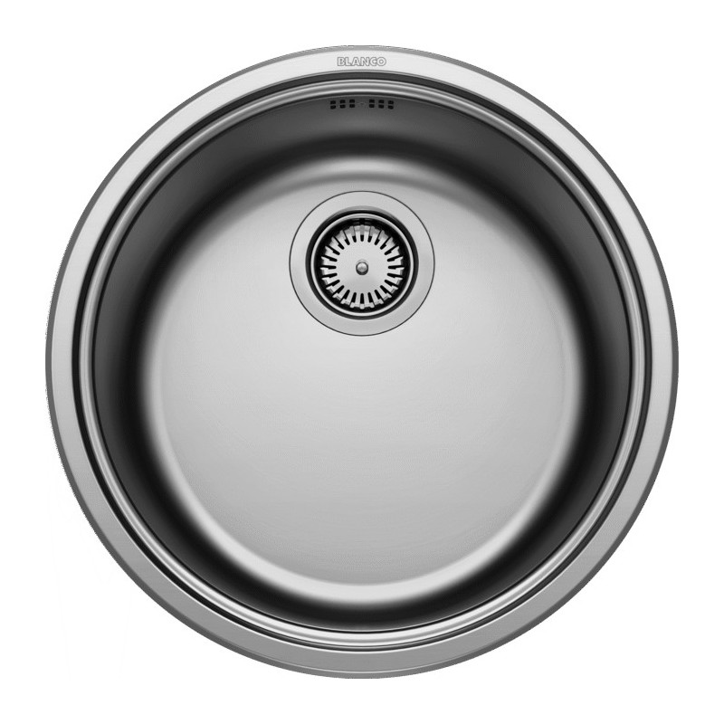 1613306 Évier rond à une cuve en acier inoxydable Blanco RONDOSOL 1613306 Ø46 cm - À poser