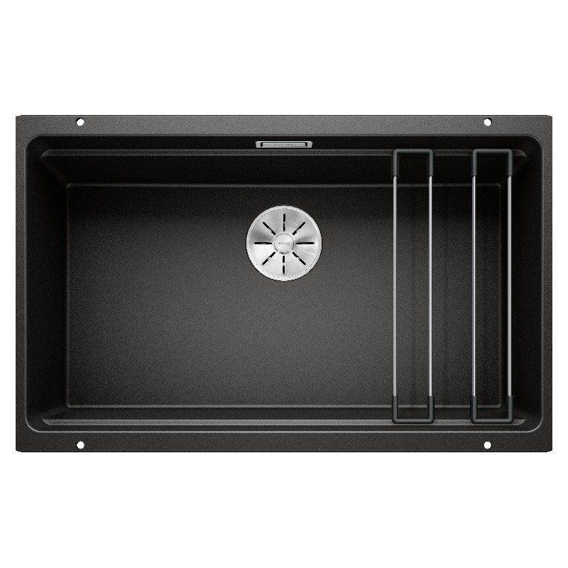 1525891 Blanco | ETAGON 700-U 1525891 Évier à une cuve, finition noire, 73 x 46 cm - À encastrer