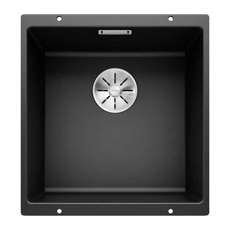 1525990 Blanco | SUBLINE 400-U 1525990 Évier à une cuve, finition noire, 43 x 46 cm - À encastrer