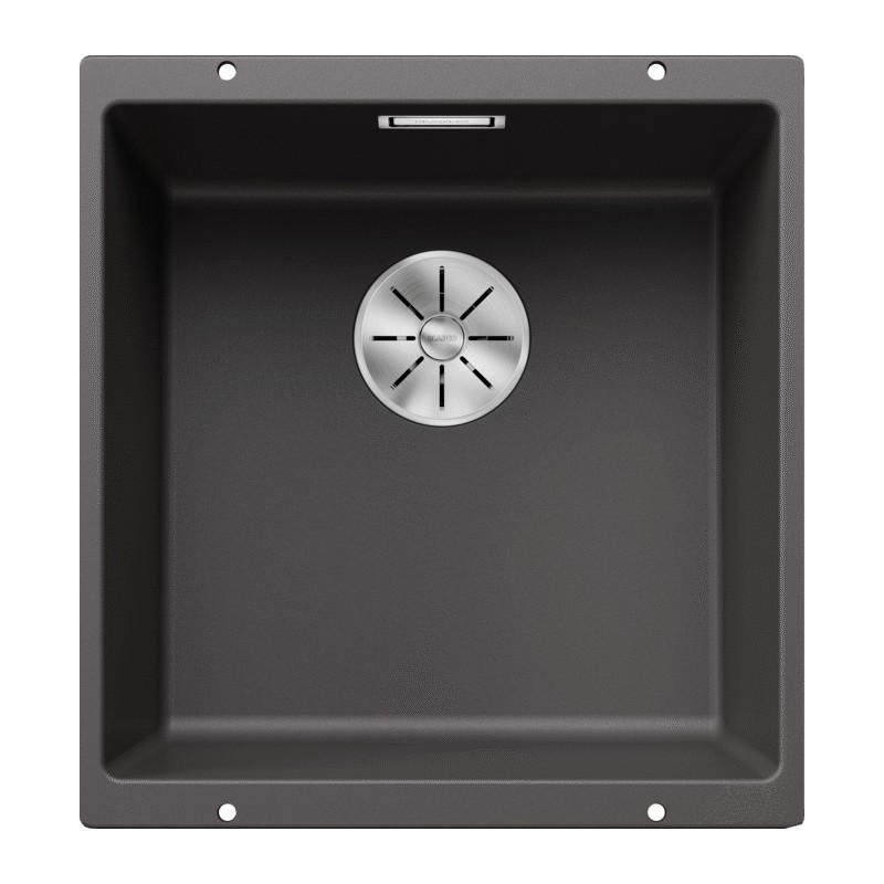 1523423 Blanco | SUBLINE 400-U 1518963 Évier à une cuve, finition gris roche, 43 x 46 cm - Sous-plan