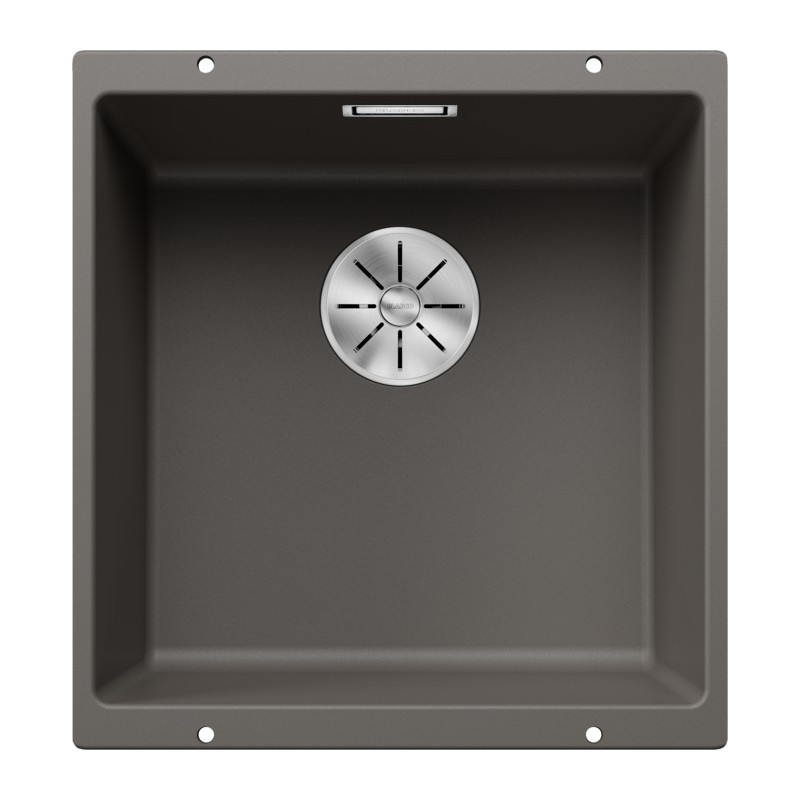1527349 Blanco | SUBLINE 400-U 1527349 Fregadero de un seno, acabado gris volcánico, 43x46 cm - Bajo encimera