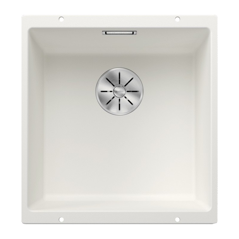 1523426 Blanco | SUBLINE 400-U 1518558 Évier à une cuve, finition blanche, 43 x 46 cm - À encastrer