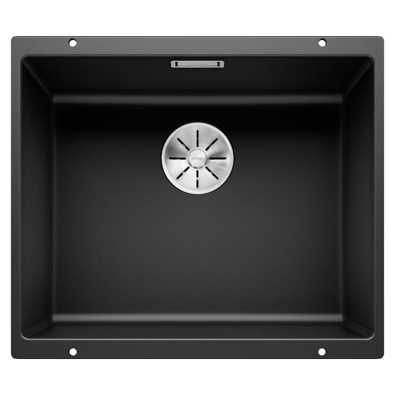 1525995 Blanco | SUBLINE 500-U 1525995 Évier à une cuve, finition noire, 53 x 46 cm - À encastrer