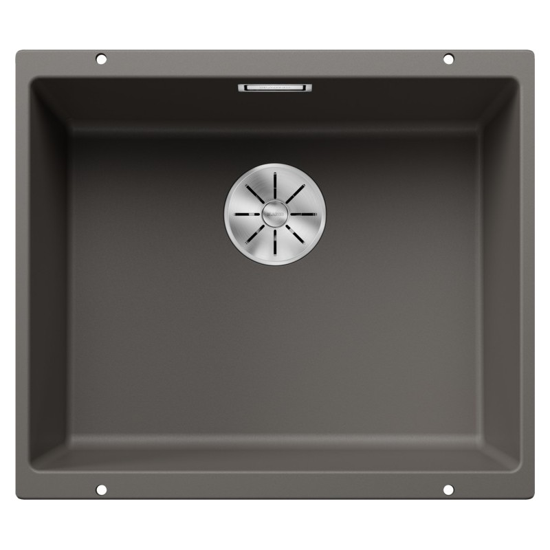 1527353 Blanco | SUBLINE 500-U 1527353 Évier à une cuve, finition gris volcan, 53 x 46 cm - Sous-plan