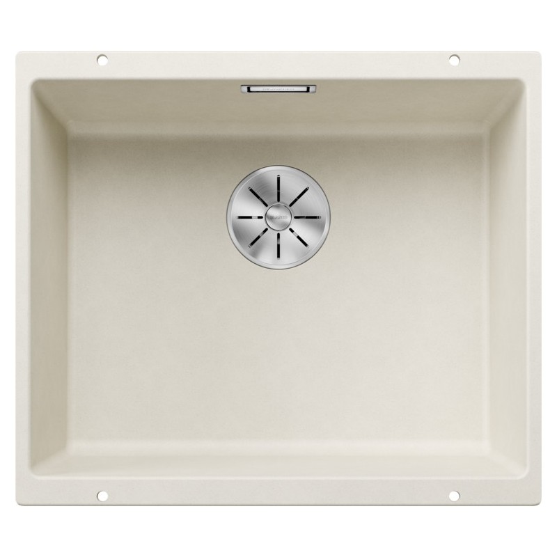 1527170 Blanco | SUBLINE 500-U 1527170 Évier à une cuve, finition blanc cassé, 53 x 46 cm - À encastrer