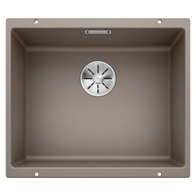 1523439 Blanco | SUBLINE 500-U 1518571 Évier à une cuve, finition truffe, 53 x 46 cm - Sous-plan