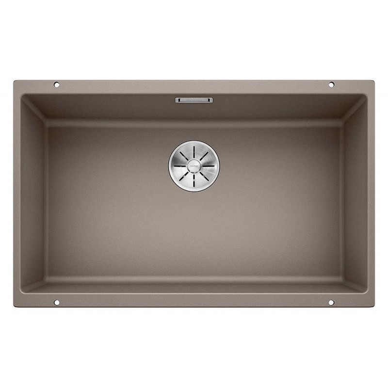 1523449 Blanco | SUBLINE 700-U 1518580 Fregadero de un seno, acabado trufa, 73x46 cm - Bajo encimera