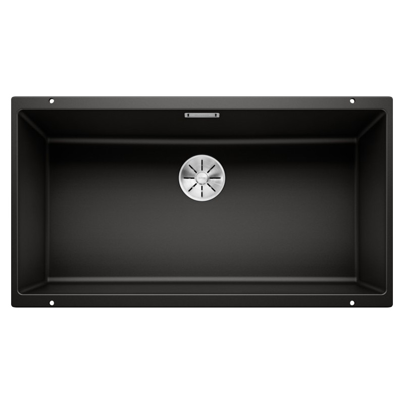 1526005 Blanco | SUBLINE 800-U 1526005 Évier à une cuve, finition noire, 83 x 46 cm - À encastrer