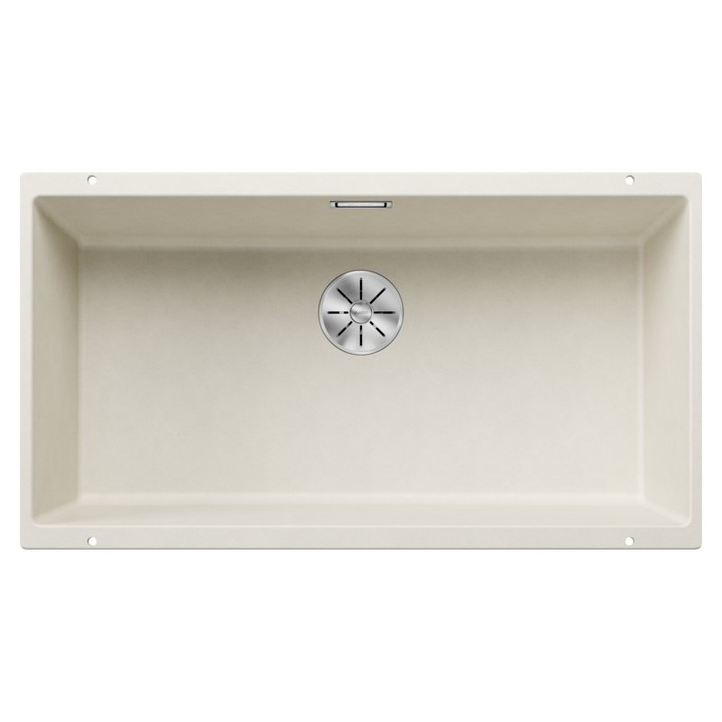 1527174 Blanco | SUBLINE 800-U 1527174 Fregadero de un seno, acabado blanco suave, 83x46 cm - Bajo encimera