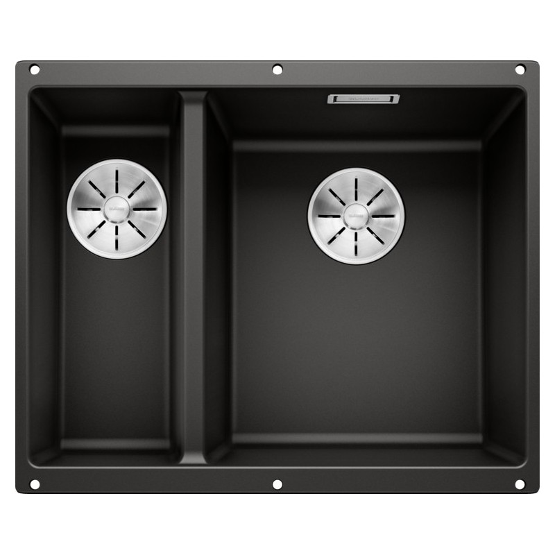 1525986 PRONTA CONSEGNA - Blanco | Lavello una vasca DX con vaschetta SUBLINE 340/160-U 1525986 finitura nero da 55.5x46 cm - Sottotop