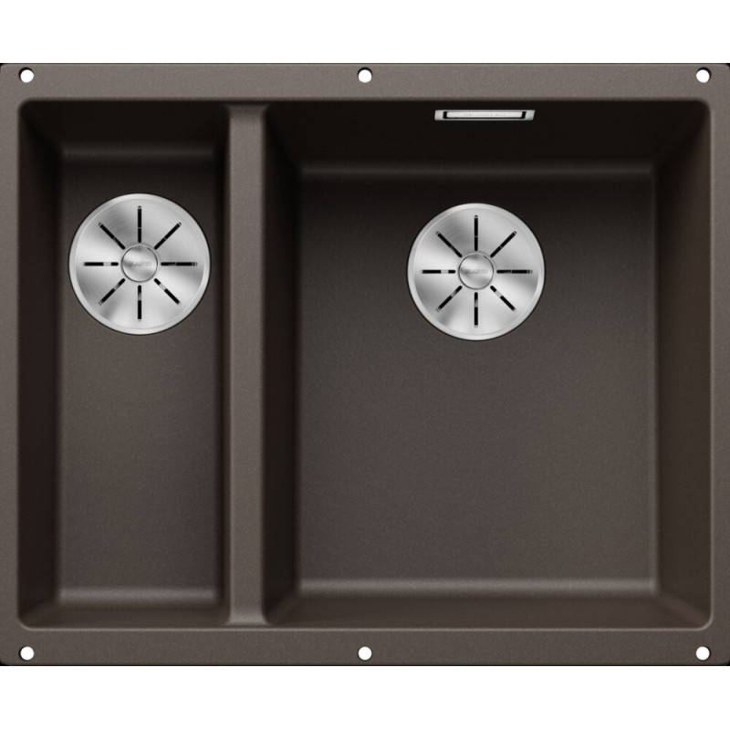 1520410 Blanco Single bowl sink right with SUBLINE 340/160-U 1520410 basin, coffee finish, 55.5x46 cm - Undermount