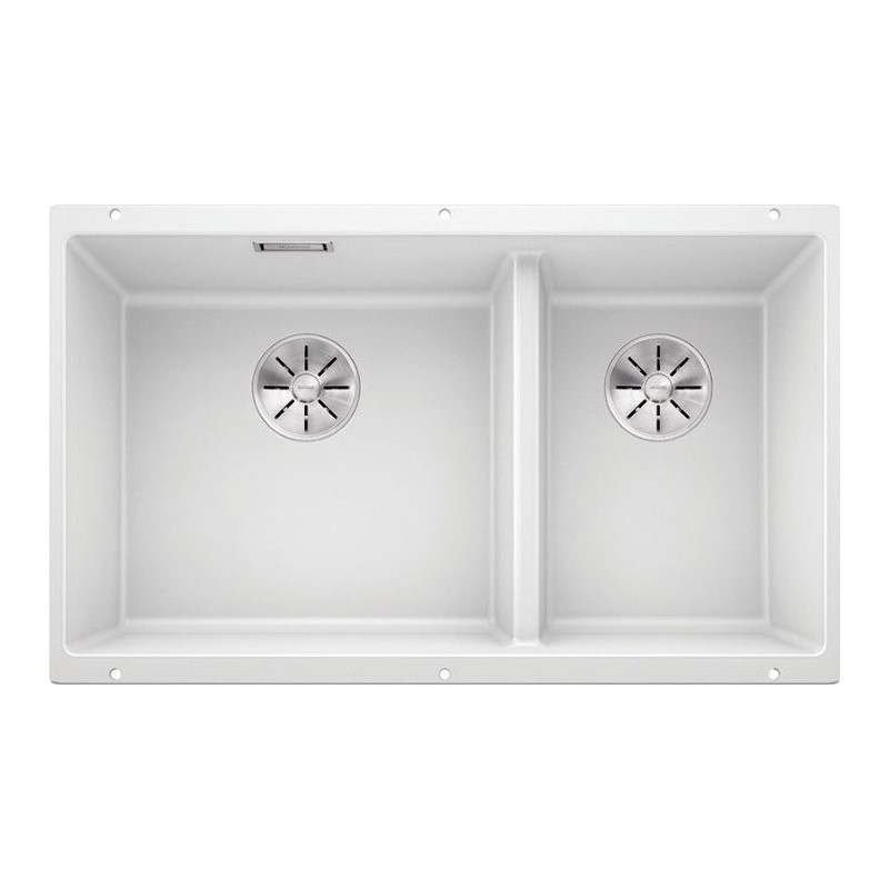 1523155 PRONTA CONSEGNA - Blanco Lavello due vasche SUBLINE 430/270-U 1523155 finitura bianco da 75.5x46 cm - Sottotop - PROMOZIONE ATTIVA FINO AL 10/09