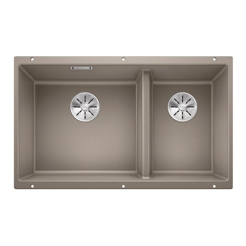 1523158 PRONTA CONSEGNA - Blanco | Lavello due vasche SUBLINE 430/270-U 1523158 finitura tartufo da 75.5x46 cm - Sottotop - PROMOZIONE ATTIVA FINO AL 10/09
