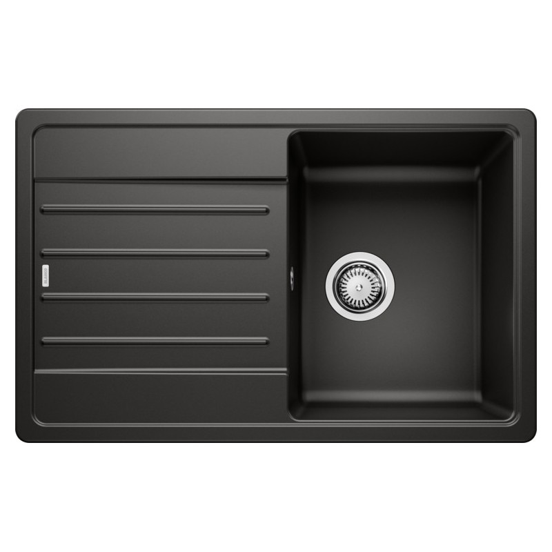 1526083 Blanco Single bowl sink with drainer LEGRA 45 S 1526083 black finish 78x50 cm - Above counter