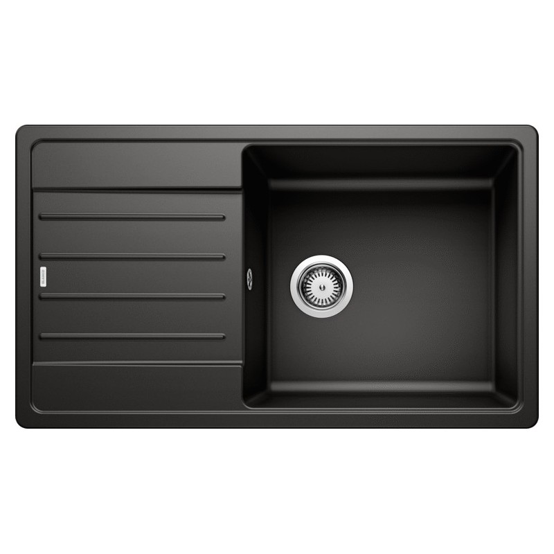 1523326 PRONTA CONSEGNA - Blanco Lavello una vasca con gocciolatoio LEGRA XL 6 S 1526087 finitura nero da 86x50 cm - Sopratop - PROMOZIONE ATTIVA FINO AL 10/09