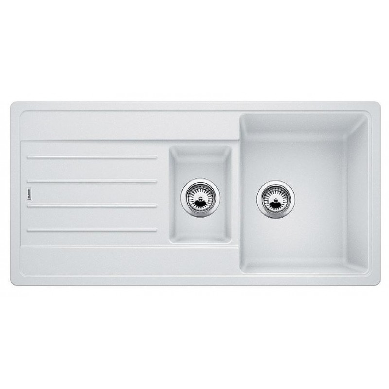 1522209 PRONTA CONSEGNA - Blanco | Lavello una vasca con vaschetta e gocciolatoio LEGRA 6 S 1522209 finitura bianco da 100x50 cm - Sopratop - PROMOZIONE ATTIVA FINO AL 10/09
