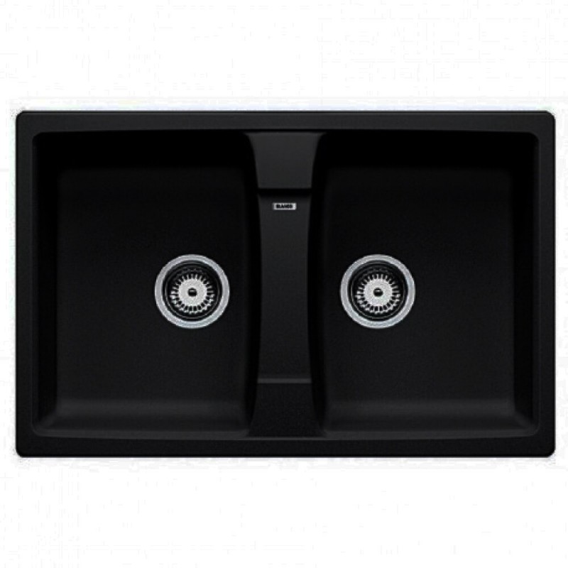 154618 Blanco | LEGRA 8 1546182 double-bowl sink, black finish, 78x50 cm - Above-counter