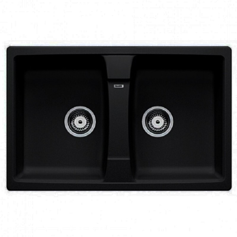 154618 Blanco Two-bowl sink LEGRA 8 1546182 black finish 78x50 cm - Countertop