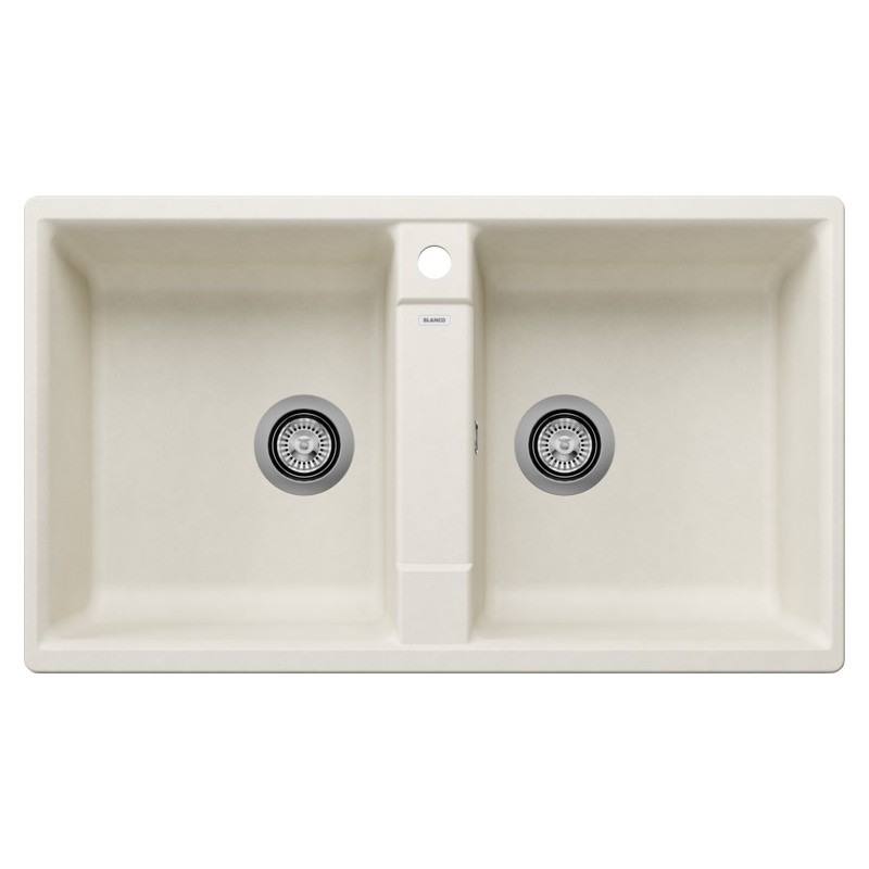 1547097 Blanco | LEGRA 8 1547097 Évier double cuve finition blanc doux, 78x50 cm - À poser