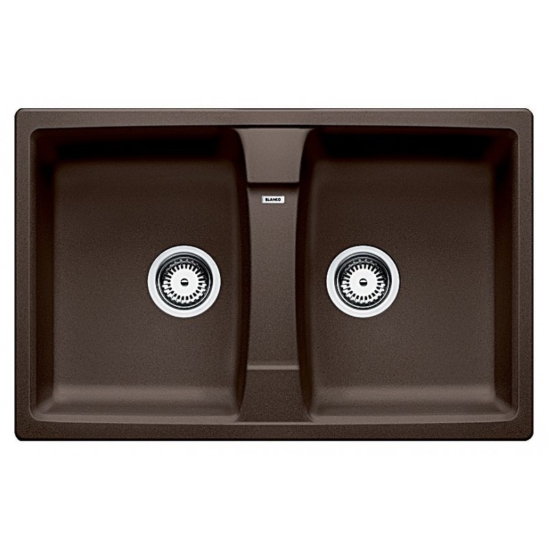 1545063 PRONTA CONSEGNA - Blanco Lavello due vasche LEGRA 8 1545063 finitura caffè da 78x50 cm - Sopratop - PROMOZIONE ATTIVA FINO AL 10/09