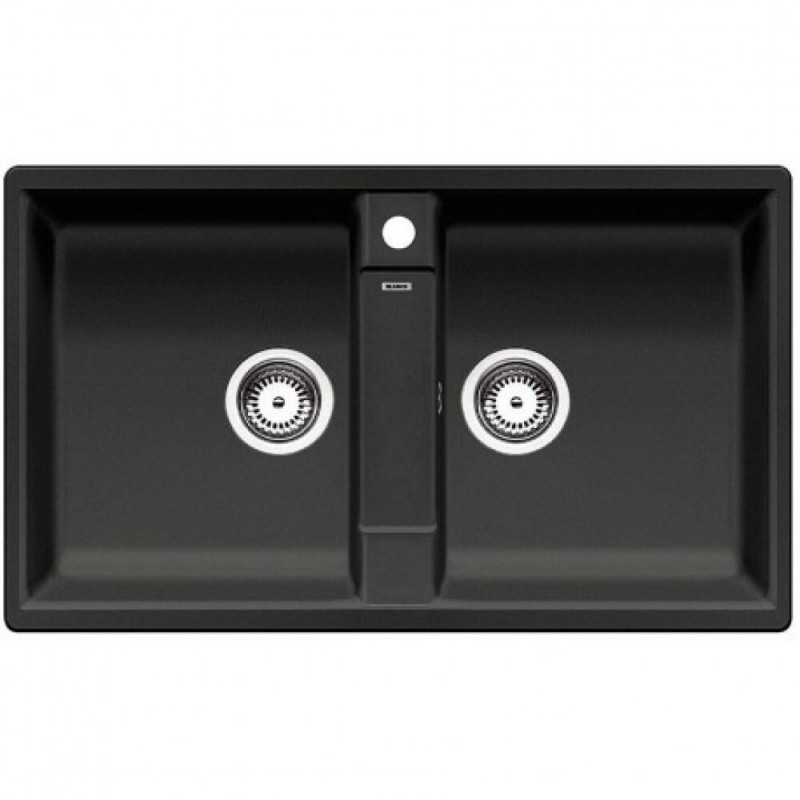 1536029 PRONTA CONSEGNA - Blanco Lavello due vasche LEGRA 9 1536029 finitura nero da 86x50 cm - Sopratop - PROMOZIONE ATTIVA FINO AL 10/09