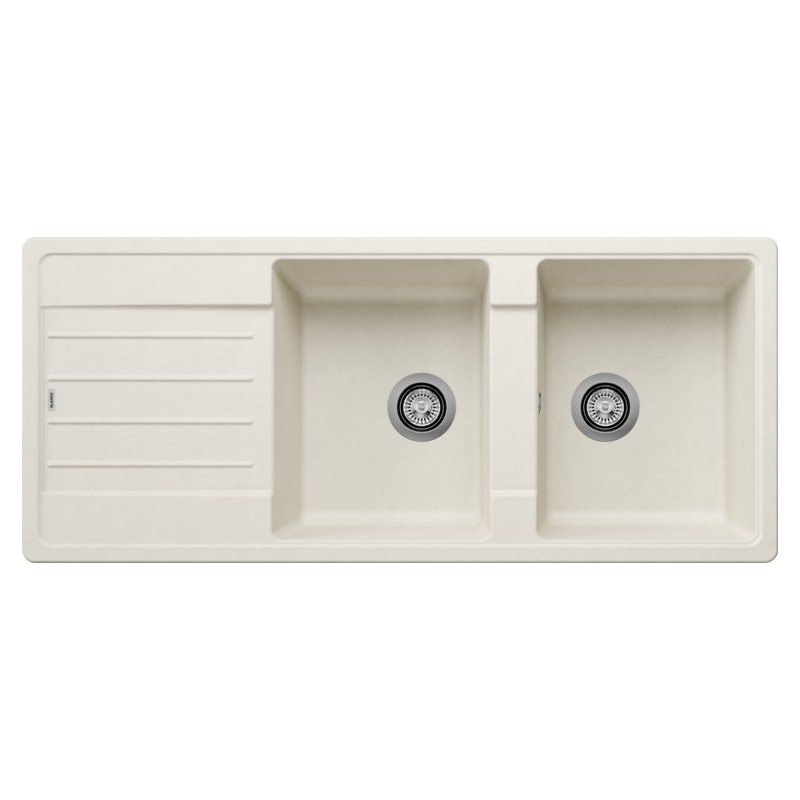 1527090 Blanco Two bowl sink with drainer LEGRA 8 S 1527090 soft white finish 116x50 cm - Countertop
