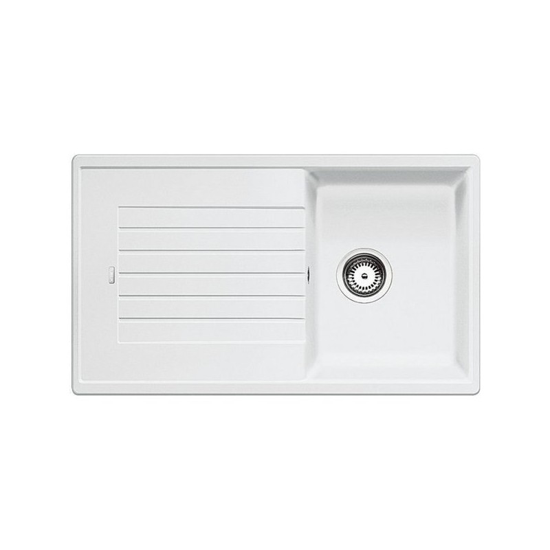 1516740 Blanco | ZIA 45 SL 1516740 single-bowl sink with drainer, white finish, 86x50 cm - Above-counter