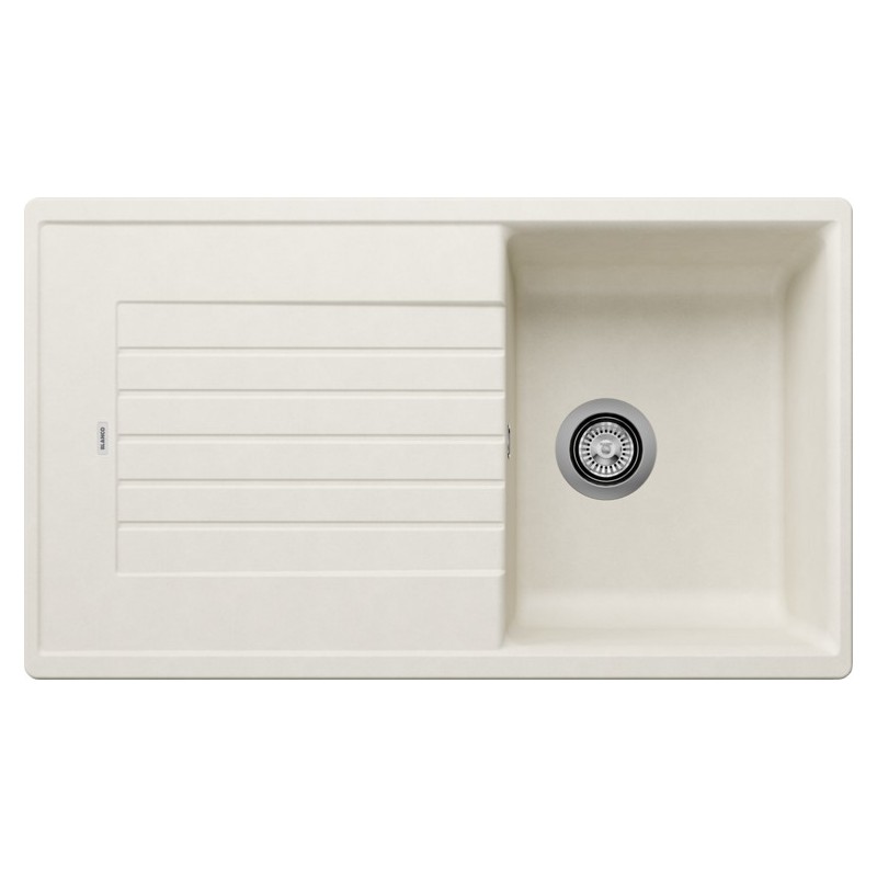 1527201 PRONTA CONSEGNA - Blanco | Lavello una vasca con gocciolatoio ZIA 45 SL 1527201 finitura soft white da 86x50 cm - Sopratop - PROMOZIONE ATTIVA FINO AL 10/09