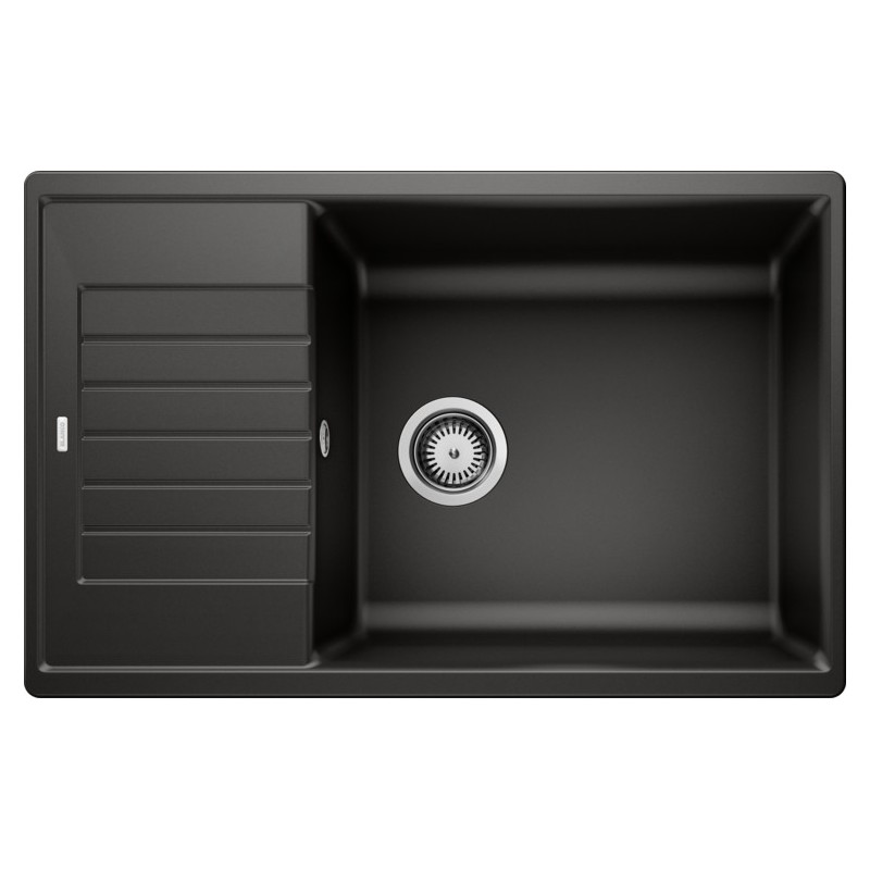 1526019 Blanco | ZIA XL 6 S Compact 1526019 Évier à une cuve avec égouttoir, finition noire, 78 x 50 cm - À poser