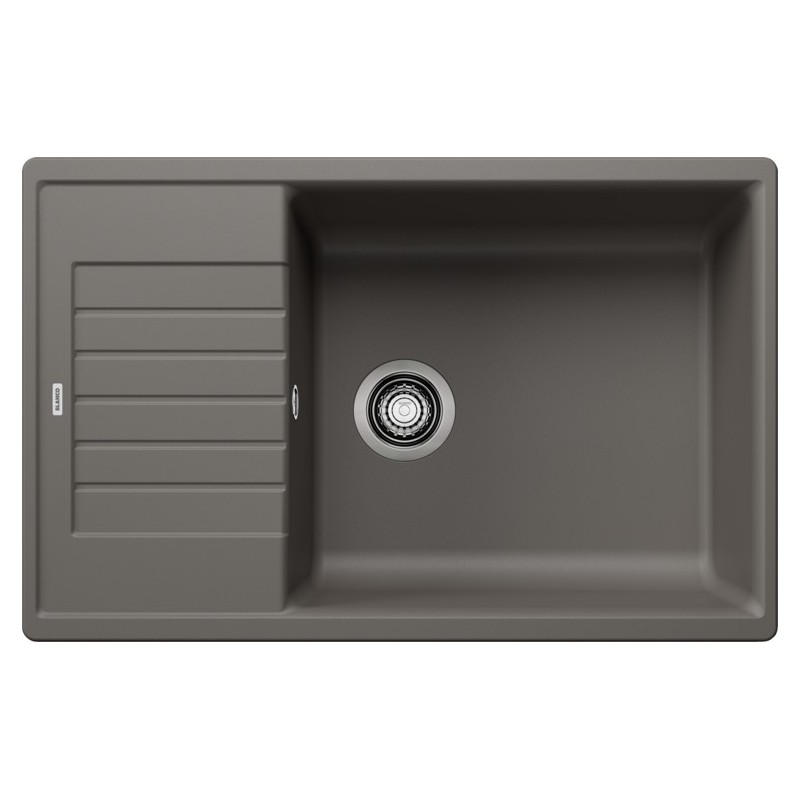 1527397 Blanco | Single-bowl sink with drainer ZIA XL 6 S Compact 1527397, volcano grey finish, 78x50 cm - Above-counter