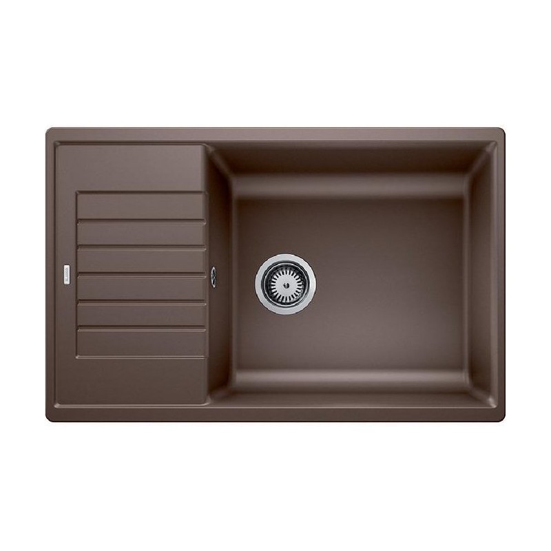 1523282 Blanco | ZIA XL 6 S Compact 1523282 Évier à une cuve avec égouttoir, finition café, 78 x 50 cm - À poser