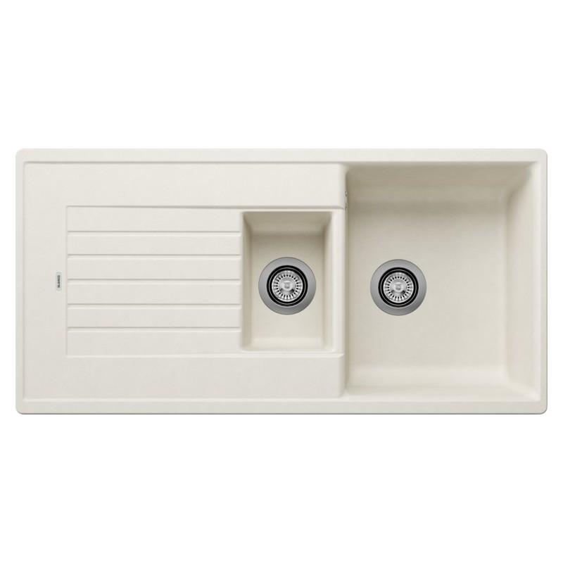 1527207 PRONTA CONSEGNA - Blanco | Lavello una vasca con vaschetta e gocciolatoio ZIA 6 S 1527207 finitura soft white da 100x50 cm - Sopratop - PROMOZIONE ATTIVA FINO AL 10/09