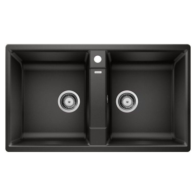 1526029 PRONTA CONSEGNA - Blanco | Lavello due vasche ZIA 9 1526029 finitura nero da 86x50 cm - Sopratop - PROMOZIONE ATTIVA FINO AL 10/09
